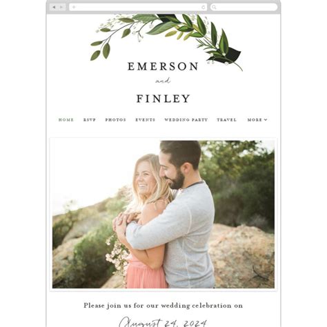minted wedding website